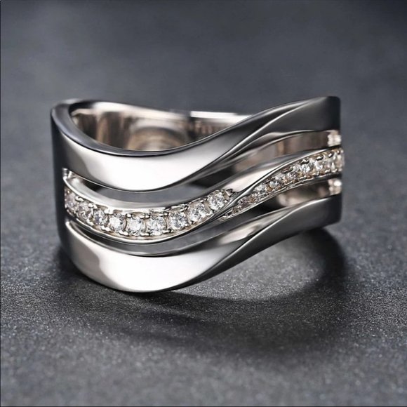 Jewelry - Luxury Unisex New 925 Silver Party Diamond Ring